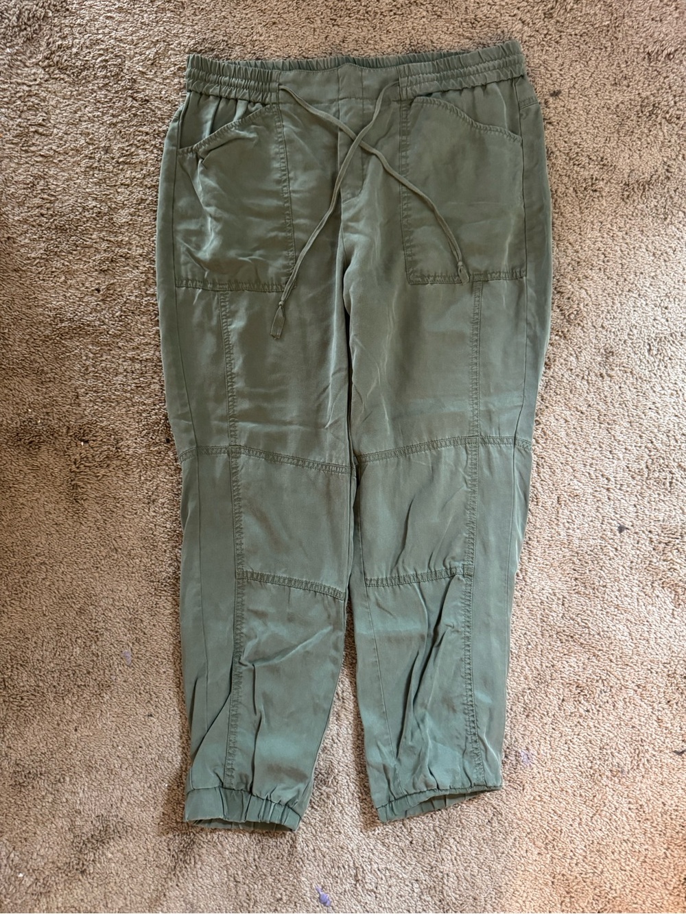 Banana Republic Olive Green Elastic Waist Pants